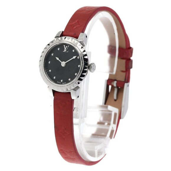 LOUIS VUITTON Tambour bijou Q1M05 black Dial Quartz Ladies Watch - Picture 2 of 12
